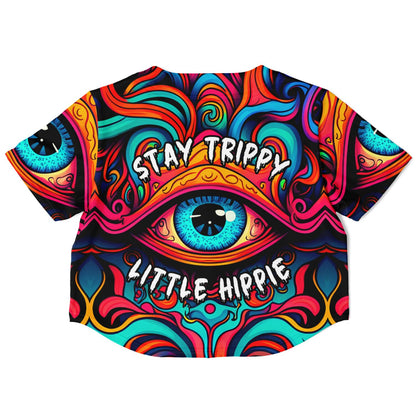 STAY TRIPPY LITTLE CROP TOP