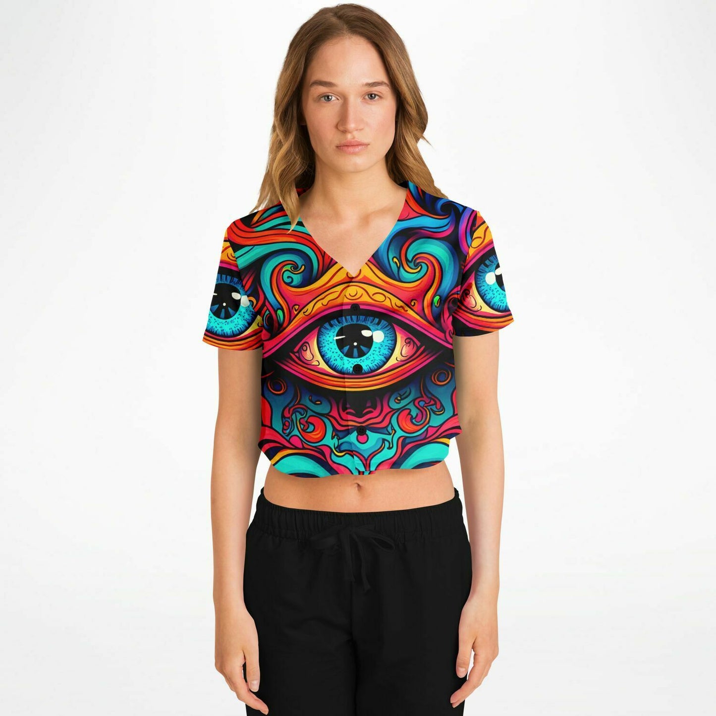 STAY TRIPPY LITTLE CROP TOP