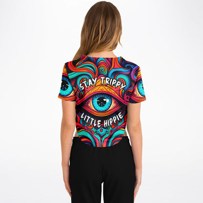 STAY TRIPPY LITTLE CROP TOP